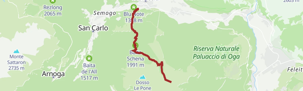 Route map: MTB: San Colombano - Happy Tour (Live)